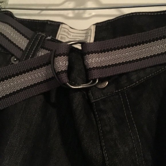 Colours Alexander Julian Men's Blackish Denim Jean Belted Shorts Sz 42 - Picture 2 of 6